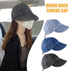 Adjustable Denim Sun Hat UV Protection Bucket Hats for Women