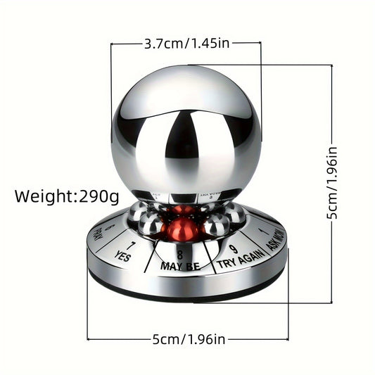 Metal Fortune Ball Spinner-YES MAYBE TRY AGAIN-Stress Relief-Fidget Toy