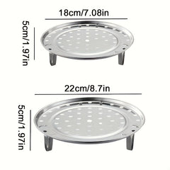 1pc Stainless Steel Steam Tray Thickened Non-Magnetic Steamed Bun Tripod
