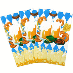 Beer Theme Table Cover Waterproof Table Cloth for Party Picnic Dinner