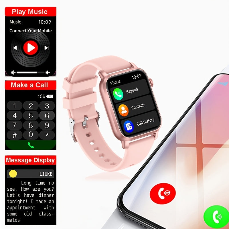 Smart Watch Answering Calls for Android IP68 Pink