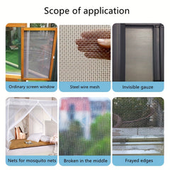 Window Screen Repair Patch 198x12 cm Self Adhesive Keep Mosquitoes Out