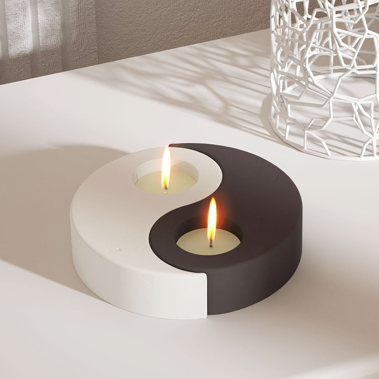 2PCS Tai Chi Yin Yang Silicone Candle Making Molds