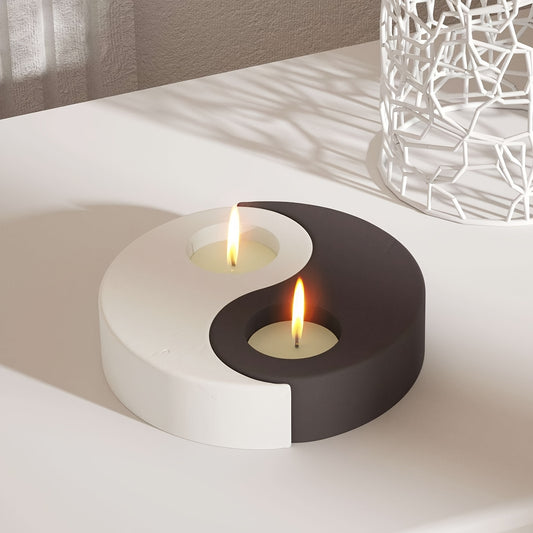 2PCS Tai Chi Yin Yang Silicone Candle Making Molds