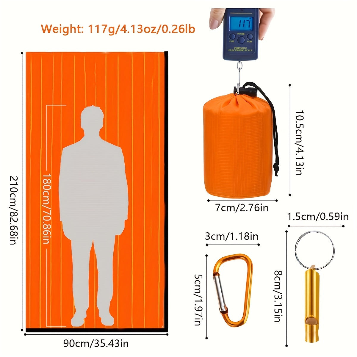 Waterproof Emergency Sleeping Bag Lightweight Survival Thermal Bivy Sack