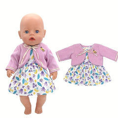 Purple Polyester Fiber Clothes Set for 43 Dolls