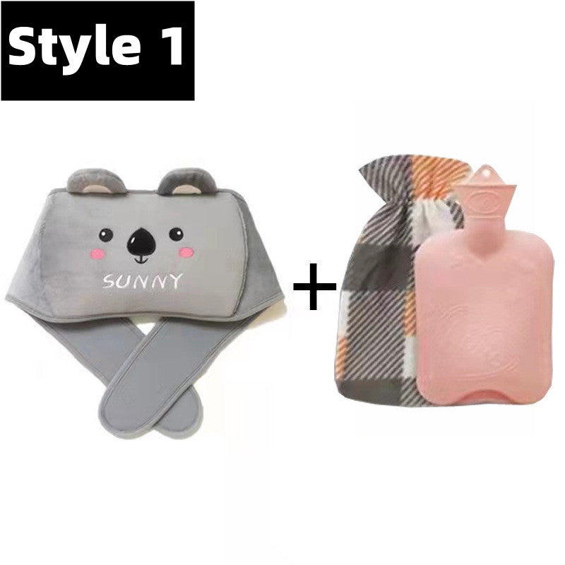 3 Plush Hot Water Bottle & Hand Warmer Set