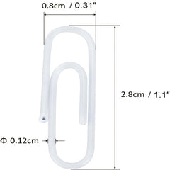 600pcs Small 1 inch Paper Clips with Box - Vinyl Coated Anti Tear