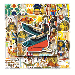 50pcs Pyramid Egypt Series Waterproof Stickers for Motorcycle Laptop Helmet Mug