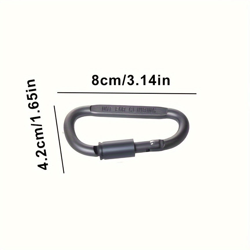 Aluminum Alloy D-Shaped Hanging Buckle for Camping, Hiking, Fishing