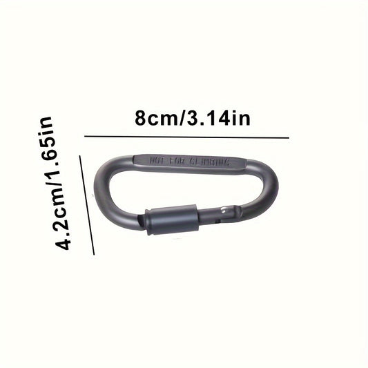 Aluminum Alloy D-Shaped Hanging Buckle for Camping, Hiking, Fishing