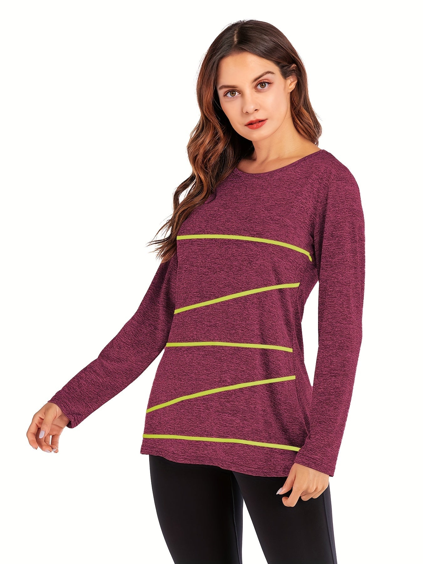Criss Cross Back Long Sleeve Yoga Shirt Lightweight Quick Dry