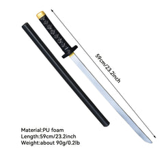 PU Foam Samurai Sword with Scabbard - Birthday Gift