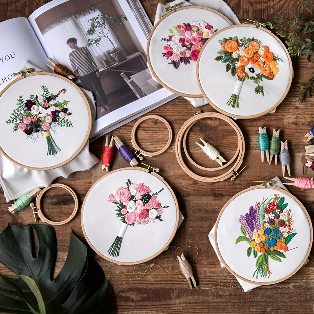 Bridal Hand Holding Flower Cross Stitch Kit