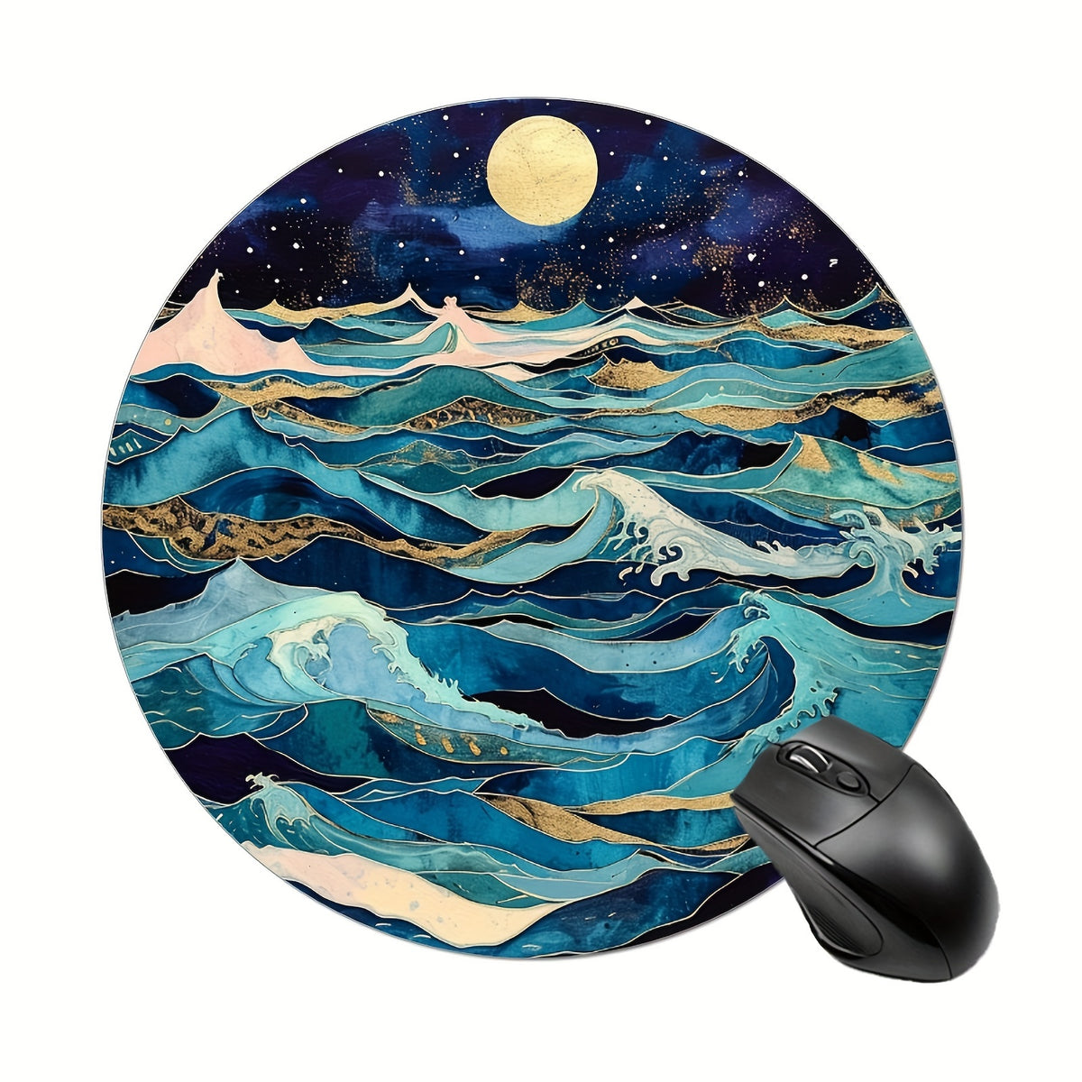 Moonlit Ocean Mouse Pad Non Slip Rubber Base Mousepad