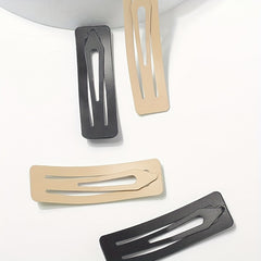 4pcs Matte Snap Clip Rectangle Shaped Hair Clip for Women Girls
