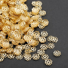 Lotus End Cap Metal Spacer Beads for DIY Jewelry
