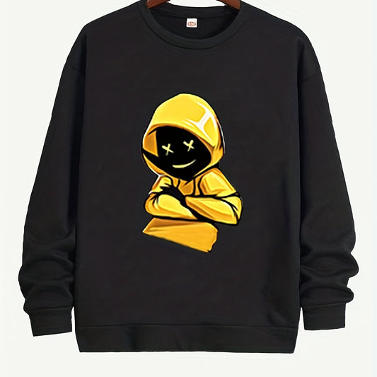 Cartoon Hoodie Boy Print Boys Casual Creative Pullover Sweatshirt