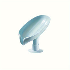 Suction Cup Soap Dish Leaf Shaped Self Draining Soap Holder