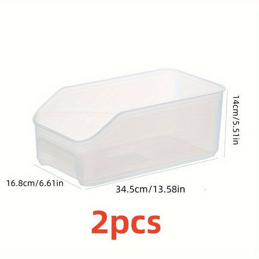 3pcs Refrigerator Storage Box Drawer Transparent Freezer Crisper