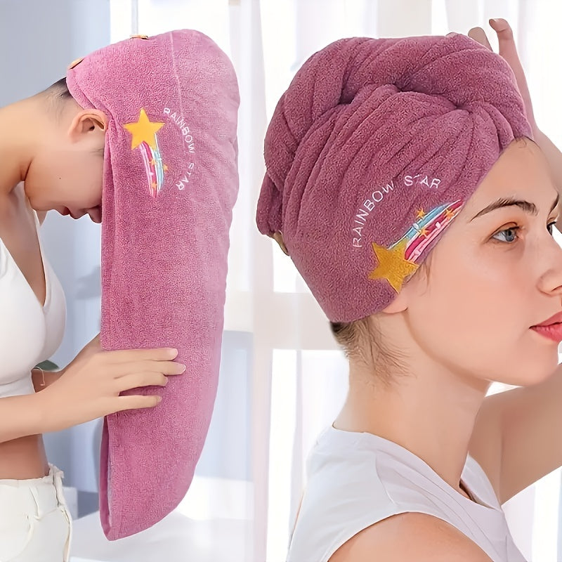 Thick Hair Drying Towel Absorbent Wrap - Soft & Quick Drying