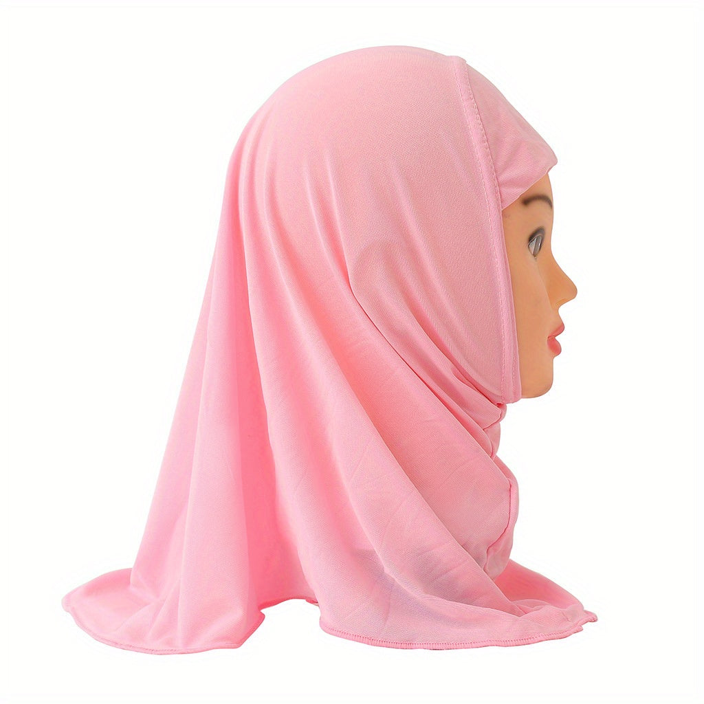 Girls Mesh Worship Hat Arabian Hijab For 2-8 Yrs