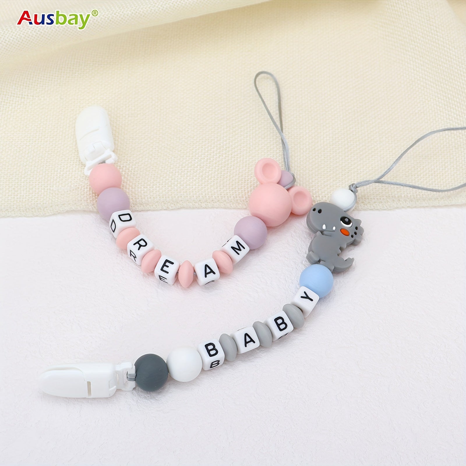 Customized Baby Dummy Clip - Personalized Baby Pacifier Leash
