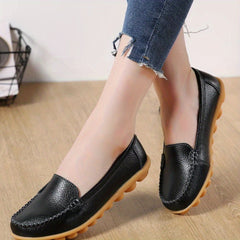 Women's Solid Slip On Loafers Comfortable Flats