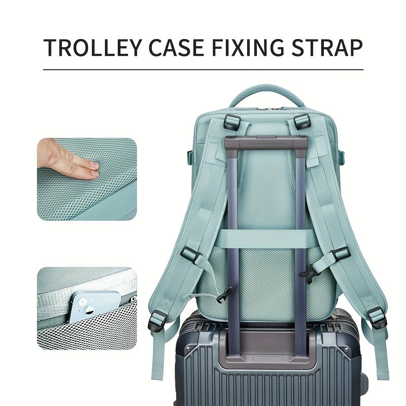 Large Capacity Carry On Backpack Nylon Durable Lightweight Laptop Backpack