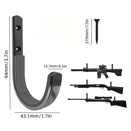 Durable Archery Wall Mount Hooks Soft Padded Stainless Steel Screws