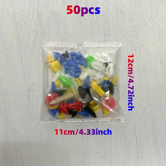 100 Pcs Car Plastic Fastener Nylon Rivets Door Nail Inner Plate
