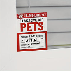 4pcs Pet Alarm Window Sticker Fire Safety