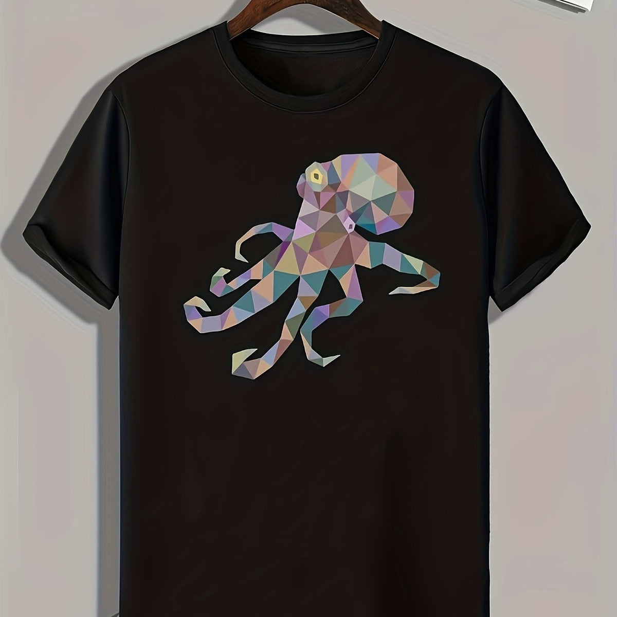 Octopus Pattern Print Men's Sports T-shirt | Graphic Tee