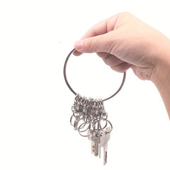 Portable Metal Key Organizer with Swivel Clasps for Home Office