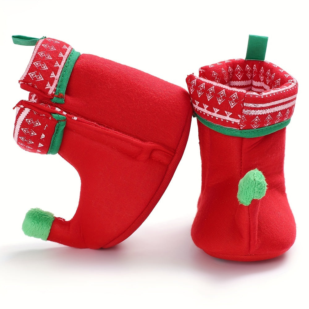 Christmas Theme Cozy Boots for Baby Boys and Girls