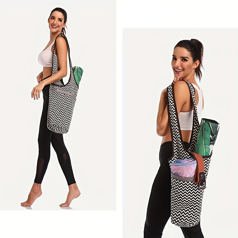 One Shoulder Yoga Storage Bag Portable Fitness Canvas Bag