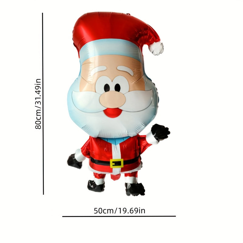 Large Santa Penguin Aluminum Balloons Christmas Party Decorations
