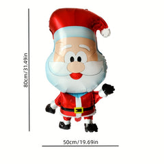 Large Christmas Santa Balloons Snowflakes Trees Party Decor