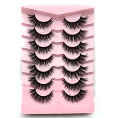7 Pairs 17mm Full Strip Thick Curling Fluffy False Eyelashes