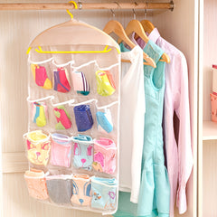 16 Compartment Hanging Bag Clothes Storage Organizer