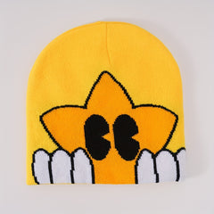 Pentagram Jacquard Y2K Beanie Anime Unisex Skull Cap