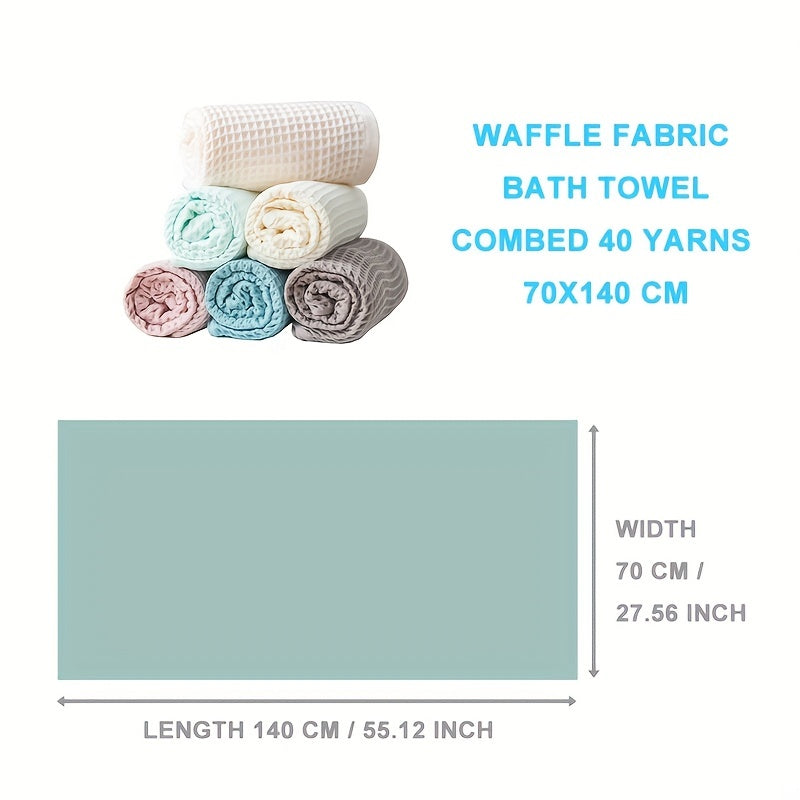Soft Cotton Waffle Bath Towel 70x140cm