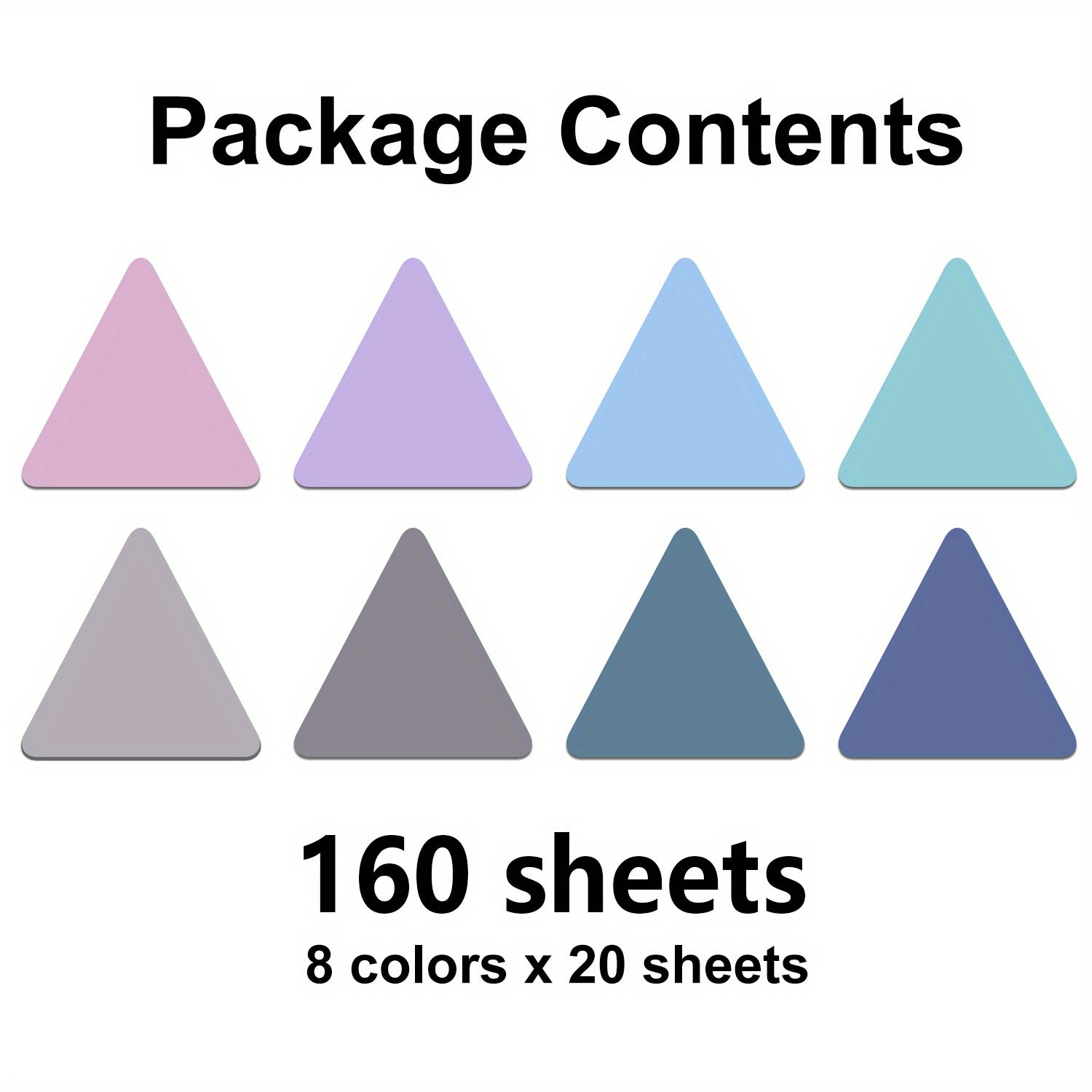 160 Sheets Transparent Sticky Notes 4.29x4.29 Cm, 8 Pads Waterproof