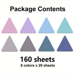 160 Sheets Transparent Sticky Notes 4.29x4.29 Cm, 8 Pads Waterproof