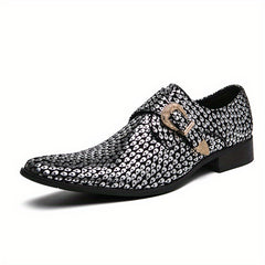Women's Buckle Strap Oxfords Square Toe Low Top Shoes