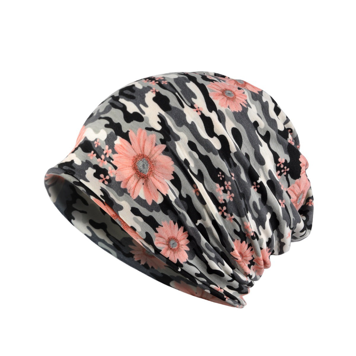 Flower Pattern Pullover Hat Winter Caps Casual Beanie Hip Hop Knitted Hat