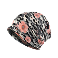 Flower Pattern Pullover Hat Winter Caps Casual Beanie Hip Hop Knitted Hat