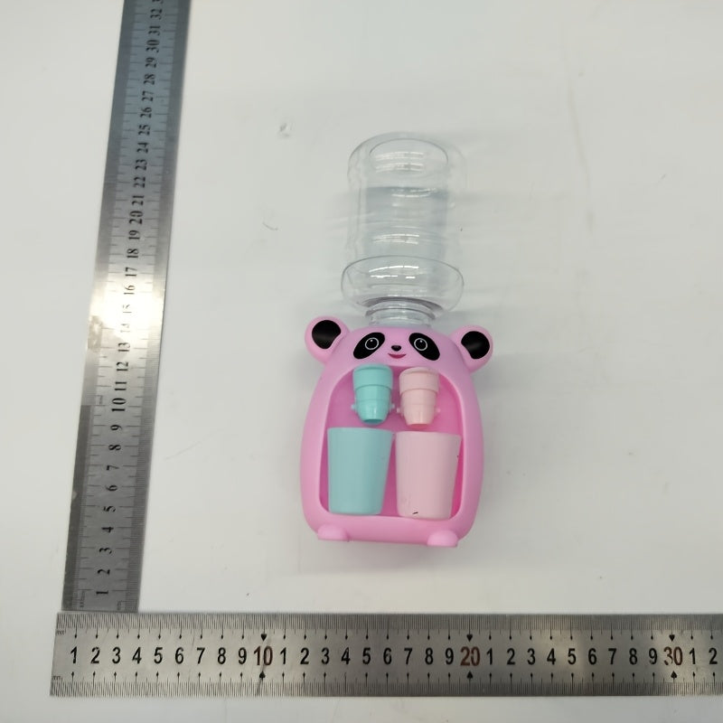 Mini Panda Water Dispenser Toy Dual Outlet Press Type Beverage Machine