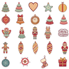 48pcs Christmas Stickers DIY Waterproof Cup Phone Case Insulation Stickers