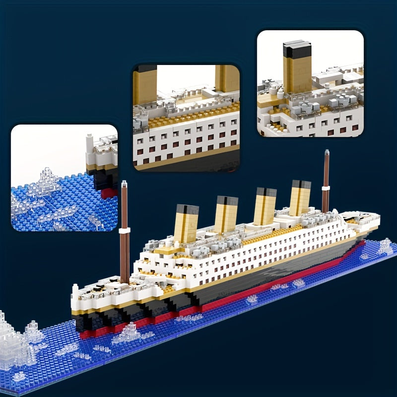 Chinese Building Blocks High Difficult Cruise Model Toy Gift